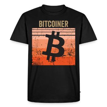 Bitcoiner - T-shirt Premium bio Homme - noir - Devant - Nico (187cm)