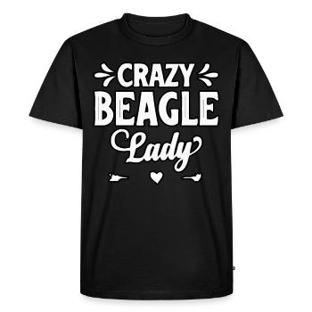 Dame folle beagle - T-shirt Premium bio Homme - noir - Devant - Nico (187cm)