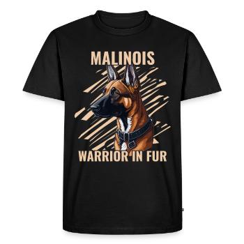 Malinois - Warrior in Fur - Men's Premium Organic T-Shirt - black - Front - Nico (187cm)