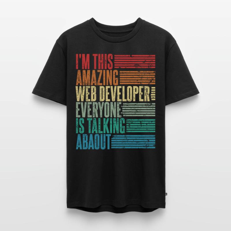 Web Developer Web Developer Gift Retro Men's Premium Organic T-Shirt