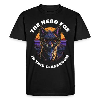 Le renard en chef dans cette salle de classe cadeau d’enseignant - T-shirt Premium bio Homme - noir - Devant - Nico (187cm)
