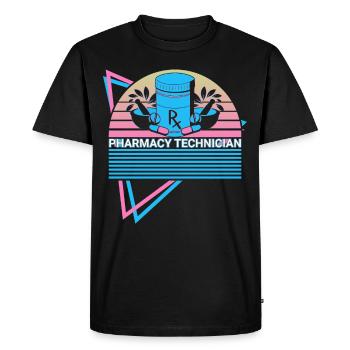 Pharmacist Retro - Men's Premium Organic T-Shirt - black - Front - Nico (187cm)