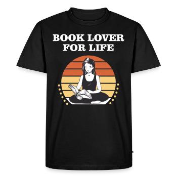 Book Lover for Life - T-shirt Premium bio Homme - noir - Devant - Nico (187cm)