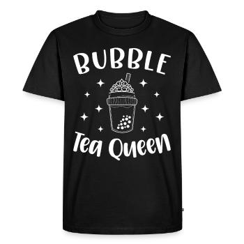 Bubble Tea Queen Boba Tea Drinker Korean - Men's Premium Organic T-Shirt - black - Front - Nico (187cm)