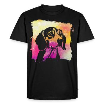 Beagle - Men's Premium Organic T-Shirt - black - Front - Nico (187cm)