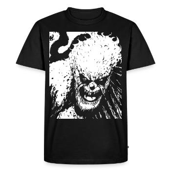 Horreur Clown Spooky Halloween Film d’horreur Evil Cl - T-shirt Premium bio Homme - noir - Devant - Nico (187cm)