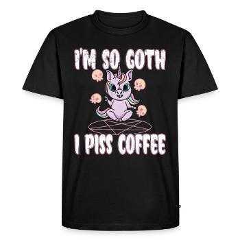 Satan Beelzebub Devil Gothic Pentagram Mystical - Men's Premium Organic T-Shirt - black - Front - Nico (187cm)