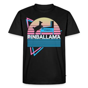 Flipper Llama Pinball Machine Rétro - T-shirt Premium bio Homme - noir - Devant - Nico (187cm)
