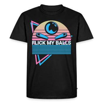 Pinball machine retro - Men's Premium Organic T-Shirt - black - Front - Nico (187cm)