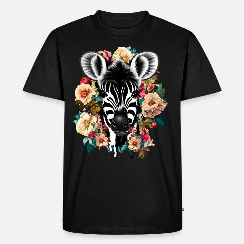 Zebra - Männer Premium Bio T-Shirt - Schwarz