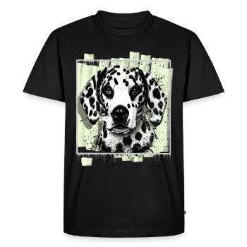 Dalmate - T-shirt Premium bio Homme - noir - Devant - Nico (187cm)