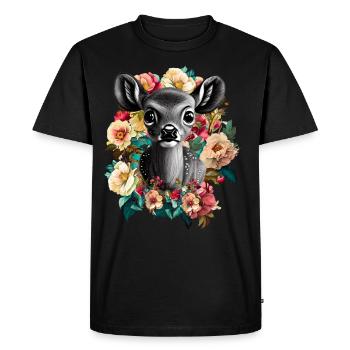 Roe deer - Men's Premium Organic T-Shirt - black - Front - Nico (187cm)