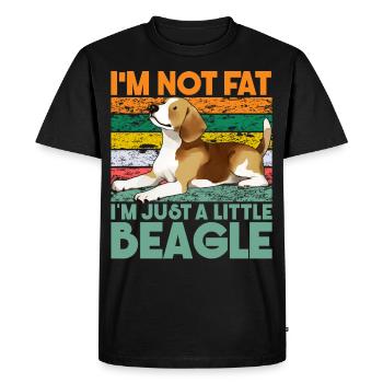 I'm not fat I'm just a little Beagle - Men's Premium Organic T-Shirt - black - Front - Nico (187cm)