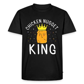 Puggets de poulet King Nuggies Foodie Food Tendies - T-shirt Premium bio Homme - noir - Devant - Nico (187cm)