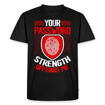Cybersecurity, Hacking, IT - Men's Premium Organic T-Shirt - black - Front - Nico (187cm)