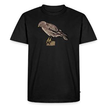 Buzzard I Bird of Prey Buzzard Motif pour - T-shirt Premium bio Homme - noir - Devant - Nico (187cm)