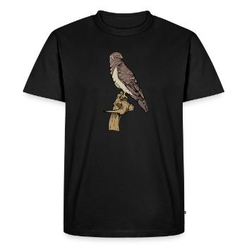 Buzzard I Bird of Prey Buzzard Motif pour - T-shirt Premium bio Homme - noir - Devant - Nico (187cm)