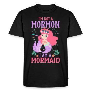 LDS Missionary - Men's Premium Organic T-Shirt - black - Front - Nico (187cm)
