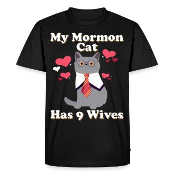 Mormon LDS Missionary - Men's Premium Organic T-Shirt - black - Front - Nico (187cm)
