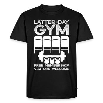 Mormon LDS Missionary - Men's Premium Organic T-Shirt - black - Front - Nico (187cm)