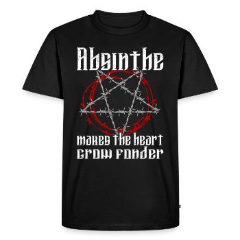 Satan Belzébuth Diable Gothique Pentagramme Mystique - T-shirt Premium bio Homme - noir - Devant - Nico (187cm)