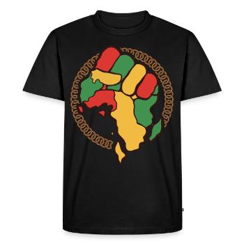 Afro Black Girl Pride Afro Girl Afrocentric - Men's Premium Organic T-Shirt - black - Front - Nico (187cm)