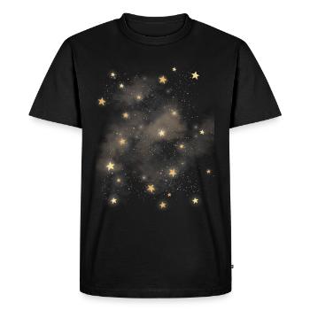 Esthétique de l’espace céleste Galaxy Stars - T-shirt Premium bio Homme - noir - Devant - Nico (187cm)
