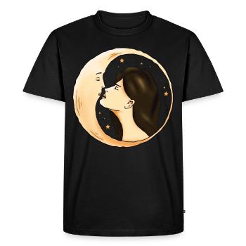 Whimsigoth Esthétique Croissant Céleste Lune Fille - T-shirt Premium bio Homme - noir - Devant - Nico (187cm)