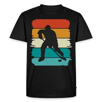 Eishockey Hockey sur glace - T-shirt Premium bio Homme - noir - Devant - Nico (187cm)