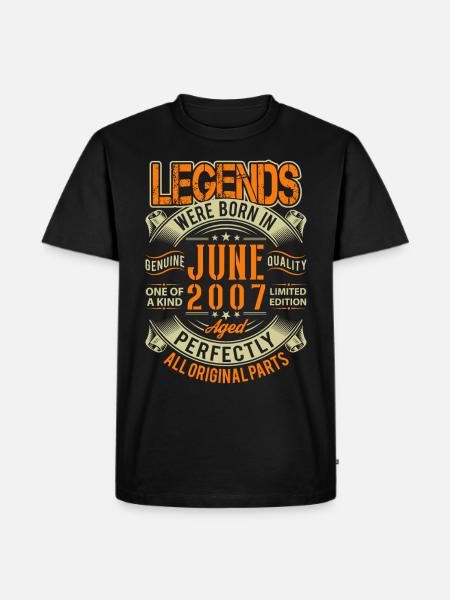 2007 June Birthday Legend - Men's Premium Organic T-Shirt - black