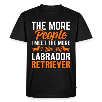 LABRADOR RETRIEVER - Men's Premium Organic T-Shirt - black - Front - Nico (187cm)