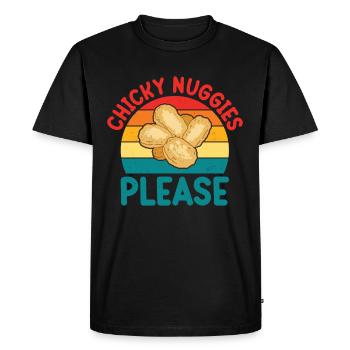 Foodie Nuggies Chicken Nugget Expert Food Tendies - Men's Premium Organic T-Shirt - black - Front - Nico (187cm)