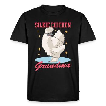Silk Chicken Granny Silkie Chicken Silk Chickens Cadeau - T-shirt Premium bio Homme - noir - Devant - Nico (187cm)