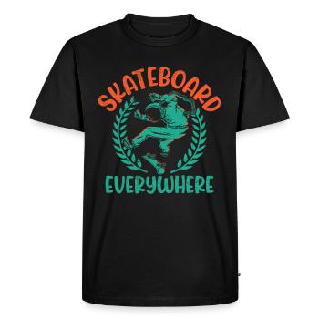 Skateboard Skater Boy Skateboard Sports extrêmes - T-shirt Premium bio Homme - noir - Devant - Nico (187cm)