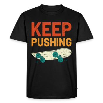 Skateboard Skater Boy Skateboard Sports extrêmes - T-shirt Premium bio Homme - noir - Devant - Nico (187cm)
