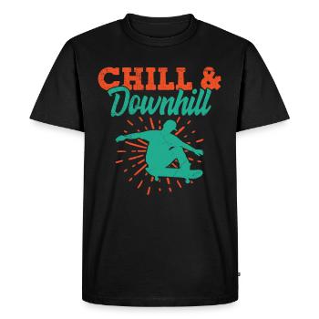 Skateboard Skater Boy Skateboard Sports extrêmes - T-shirt Premium bio Homme - noir - Devant - Nico (187cm)