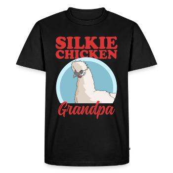 Silk Chicken Grandpa Silk Chicken Silkie Chicken Cadeau - T-shirt Premium bio Homme - noir - Devant - Nico (187cm)