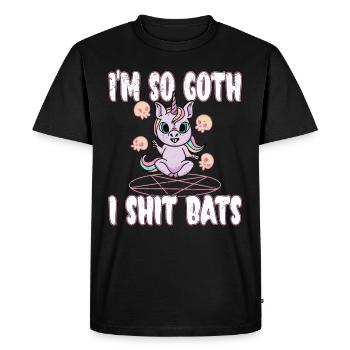 Satan Beelzebub Devil Gothic Pentagram Mystical - Men's Premium Organic T-Shirt - black - Front - Nico (187cm)