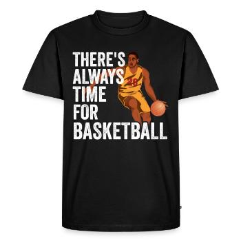 C’est toujours l’heure pour l’équipe des joueurs de basket-ball - T-shirt Premium bio Homme - noir - Devant - Nico (187cm)