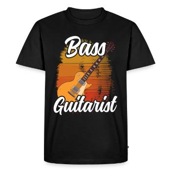 Guitariste Basse Bassiste Basse Musicien de guitare basse - T-shirt Premium bio Homme - noir - Devant - Nico (187cm)