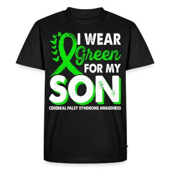 Portez du vert pour le Mois de la sensibilisation pour - T-shirt Premium bio Homme - noir - Devant - Nico (187cm)