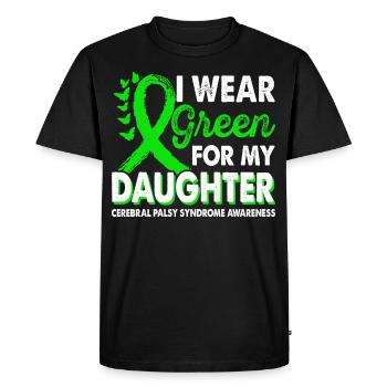 Portez du vert pour sensibiliser à la - T-shirt Premium bio Homme - noir - Devant - Nico (187cm)