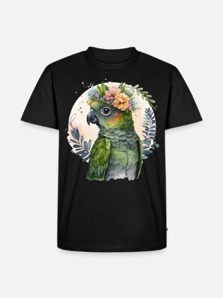 Sød Conure papegøje fugl blomst krone kæledyr fugle - Herre Premium økologisk T-shirt - sort