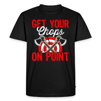 Chops On Point Axe Throwing Lover Expert Axe - Men's Premium Organic T-Shirt - black - Front - Nico (187cm)