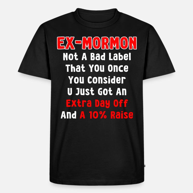 Postmormonen-Exmo - Männer Premium Bio T-Shirt - Schwarz