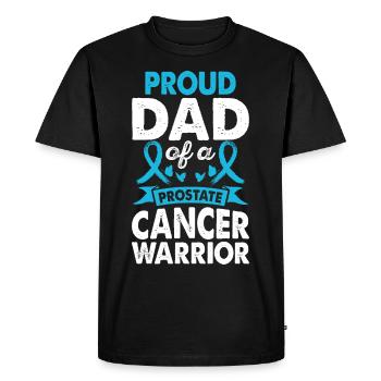 Père du cancer de la prostate Conscience guerrière - T-shirt Premium bio Homme - noir - Devant - Nico (187cm)