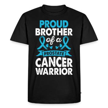 Frère de la conscience guerrière du cancer de la prostate - T-shirt Premium bio Homme - noir - Devant - Nico (187cm)