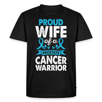 Épouse de la conscience guerrière du cancer de la prostate - T-shirt Premium bio Homme - noir - Devant - Nico (187cm)