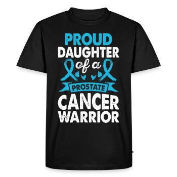 Fille de la conscience guerrière du cancer de la prostate - T-shirt Premium bio Homme - noir - Devant - Nico (187cm)