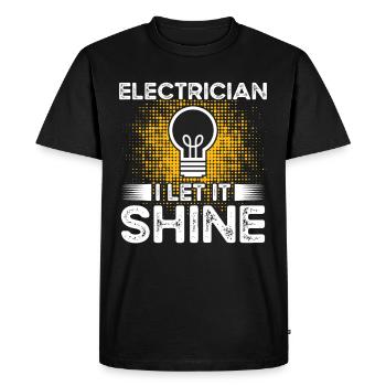 Électricien électricien Let Ingénieur électricien - T-shirt Premium bio Homme - noir - Devant - Nico (187cm)